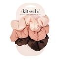Kitsch Recycled Fabric Scrunchies Set