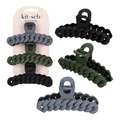Kitsch Blackmossneutrals Chain Claw Clip Set