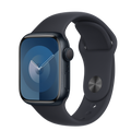 Apple Watch Series 9 รุ่น GPS | ตัวเรือนอะลูมิเนียม สีมิดไนท์ 41 มม. | สายแบบ Sport Band สีมิดไนท์ ขนาด S/M