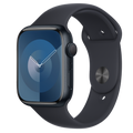 Apple Watch Series 9 รุ่น GPS | ตัวเรือนอะลูมิเนียม สีมิดไนท์ 45 มม. | สายแบบ Sport Band สีมิดไนท์ ขนาด S/M