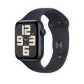 Apple Watch SE รุ่น GPS | ตัวเรือนอะลูมิเนียม สีมิดไนท์ 44 มม. | สายแบบ Sport Band สีมิดไนท์ ขนาด M/L