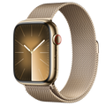 Apple Watch Series 9 รุ่น GPS + Cellular | ตัวเรือนสแตนเลสสตีล สีทอง 41 มม. | สายแบบ Milanese Loop สีทอง