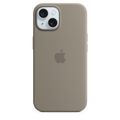 Apple เคสซิลิโคนสำหรับ iPhone 15 พร้อม MagSafe - สีเทาโคลน