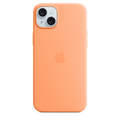 Apple เคสซิลิโคนสำหรับ iPhone 15 Plus พร้อม MagSafe - สีส้มซอร์เบ