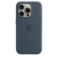 Apple เคสซิลิโคนสำหรับ iPhone 15 Pro พร้อม MagSafe - สีน้ำเงินสตอร์มบลู