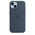Apple เคสซิลิโคนสำหรับ iPhone 14 พร้อม MagSafe - สีน้ำเงินสตอร์มบลู