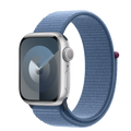 Apple Watch Series 9 รุ่น GPS | ตัวเรือนอะลูมิเนียม สีเงิน 41 มม. | สายแบบ Sport Loop สีฟ้าวินเทอร์