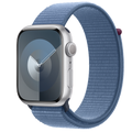 Apple Watch Series 9 รุ่น GPS | ตัวเรือนอะลูมิเนียม สีเงิน 45 มม. | สายแบบ Sport Loop สีฟ้าวินเทอร์