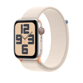 Apple Watch SE รุ่น GPS + Cellular | ตัวเรือนอะลูมิเนียม สีสตาร์ไลท์ 40 มม. | สายแบบ Sport Loop สีสตาร์ไลท์