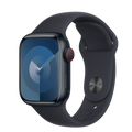 Apple Watch Series 9 รุ่น GPS + Cellular | ตัวเรือนอะลูมิเนียม สีมิดไนท์ 41 มม. | สายแบบ Sport Band สีมิดไนท์ ขนาด S/M
