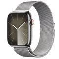 Apple Watch Series 9 รุ่น GPS + Cellular | ตัวเรือนสแตนเลสสตีล สีเงิน 41 มม. | สายแบบ Milanese Loop สีเงิน