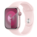 Apple Watch Series 9 รุ่น GPS + Cellular | ตัวเรือนอะลูมิเนียม สีชมพู 45 มม. | สายแบบ Sport Band สีชมพูสว่าง ขนาด S/M