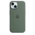 Apple เคสซิลิโคนสำหรับ iPhone 15 พร้อม MagSafe - สีเขียวไซเปรส