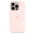 Apple เคสซิลิโคนสำหรับ iPhone 15 Pro พร้อม MagSafe - สีชมพูสว่าง