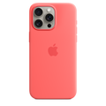 Apple เคสซิลิโคนสำหรับ iPhone 15 Pro Max พร้อม MagSafe - สีชมพูกวาวา