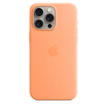 Apple เคสซิลิโคนสำหรับ iPhone 15 Pro Max พร้อม MagSafe - สีส้มซอร์เบ
