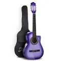 Alpha 34'' Inch Guitar Classical Acoustic Cutaway Wooden Ideal Kids Gift Children 1/2 Size Purple