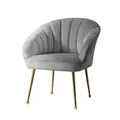 Artiss Armchair Lounge Chair Armchairs Accent Chairs Grey Velvet Sofa Couch