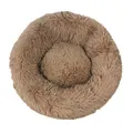 Pet Dog Bed Bedding Warm Plush Round Soft Dog Nest Light Coffee XL 100cm
