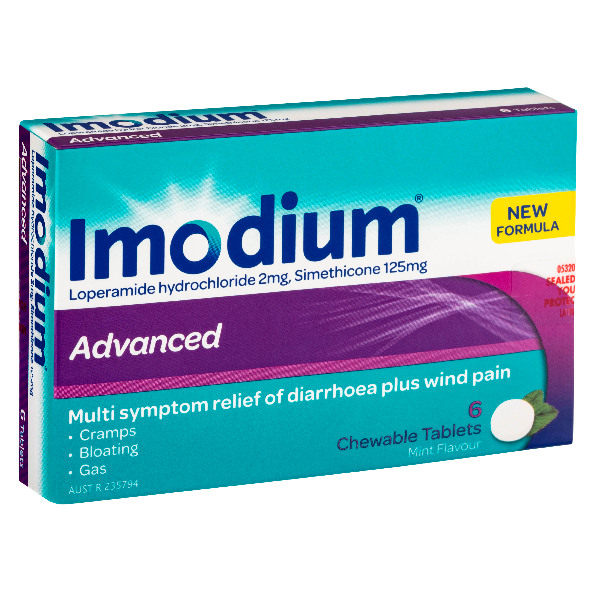Imodium Advanced – 6 chewable tablets for diarrhoea Relief