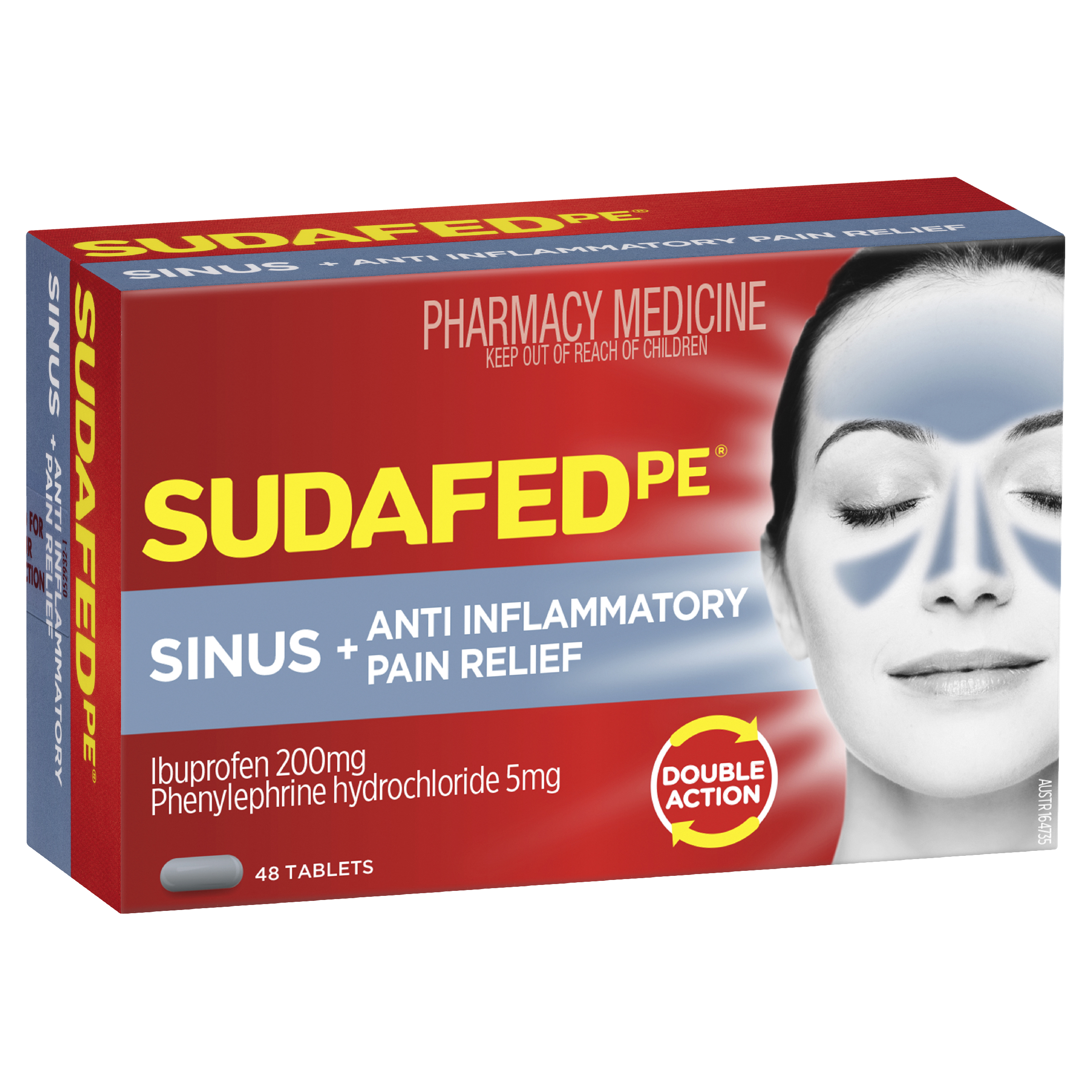 Sudafed Sinus + Anti Inflammatory Pain Relief Tablets 48 Pack
