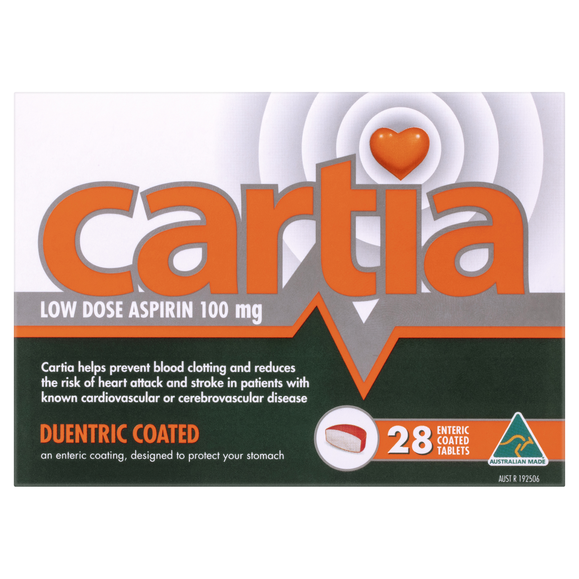 Cartia 100mg 28 Tablets
