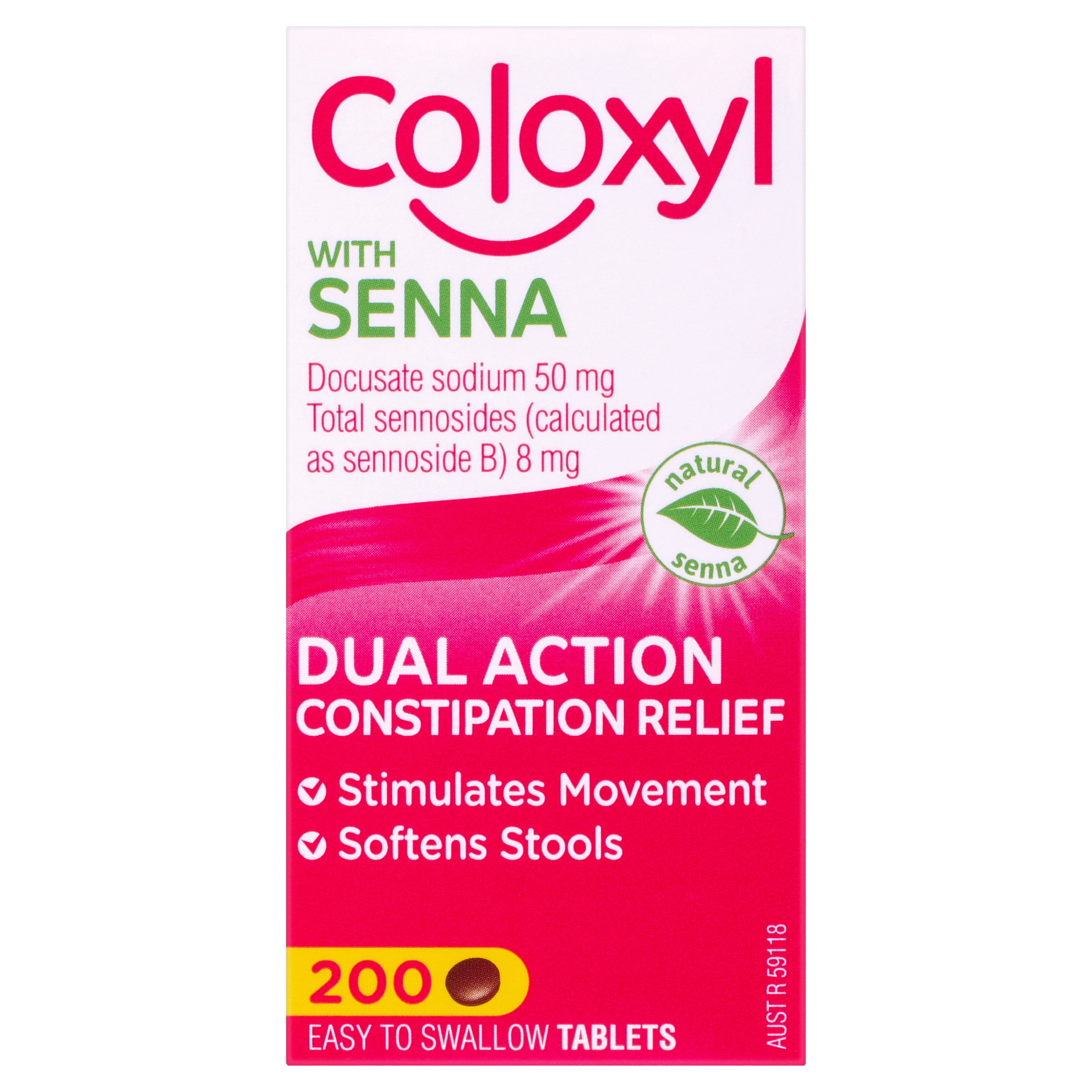 Coloxyl with Senna 200 tablets