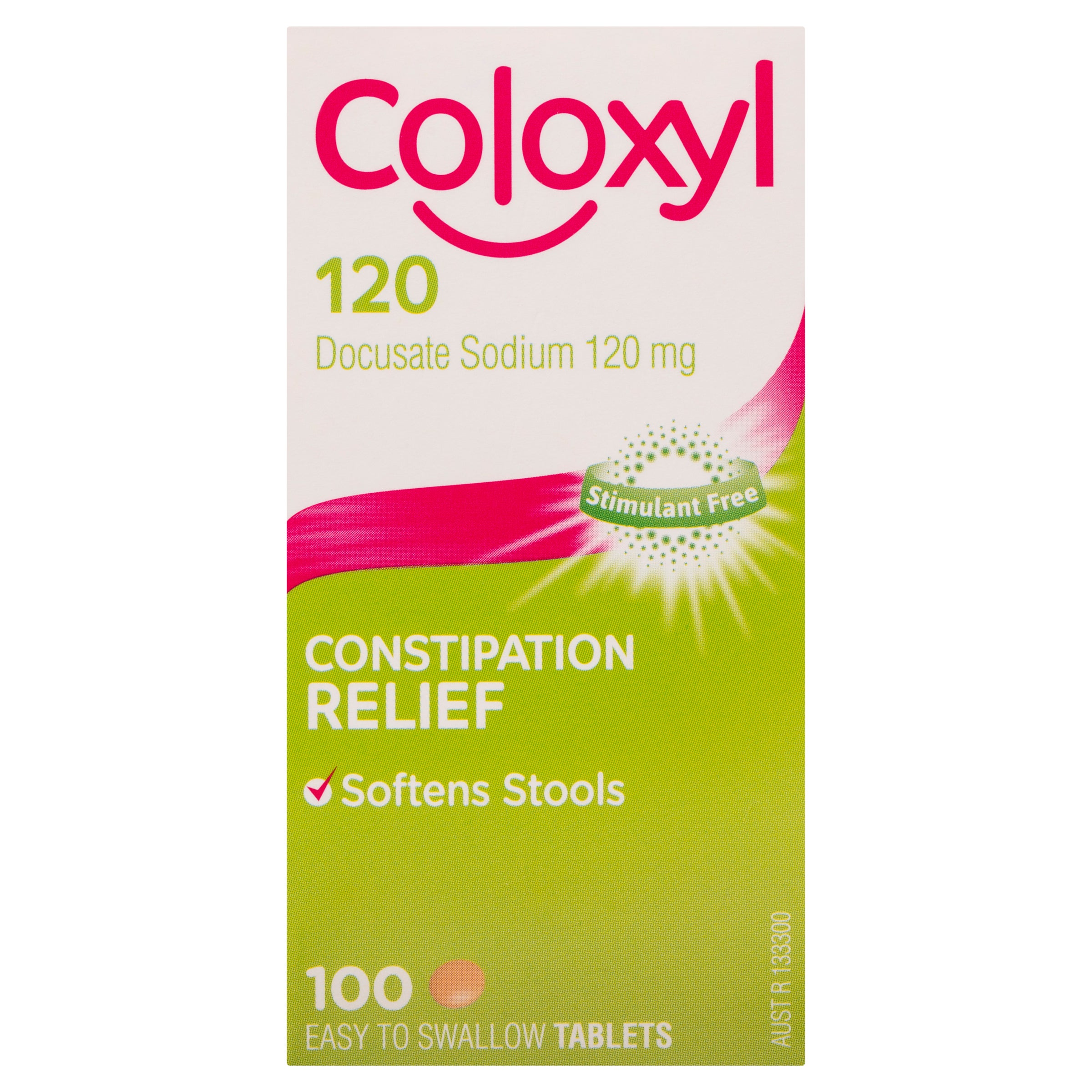Coloxyl Stool Softener 120mg 100 Tablets