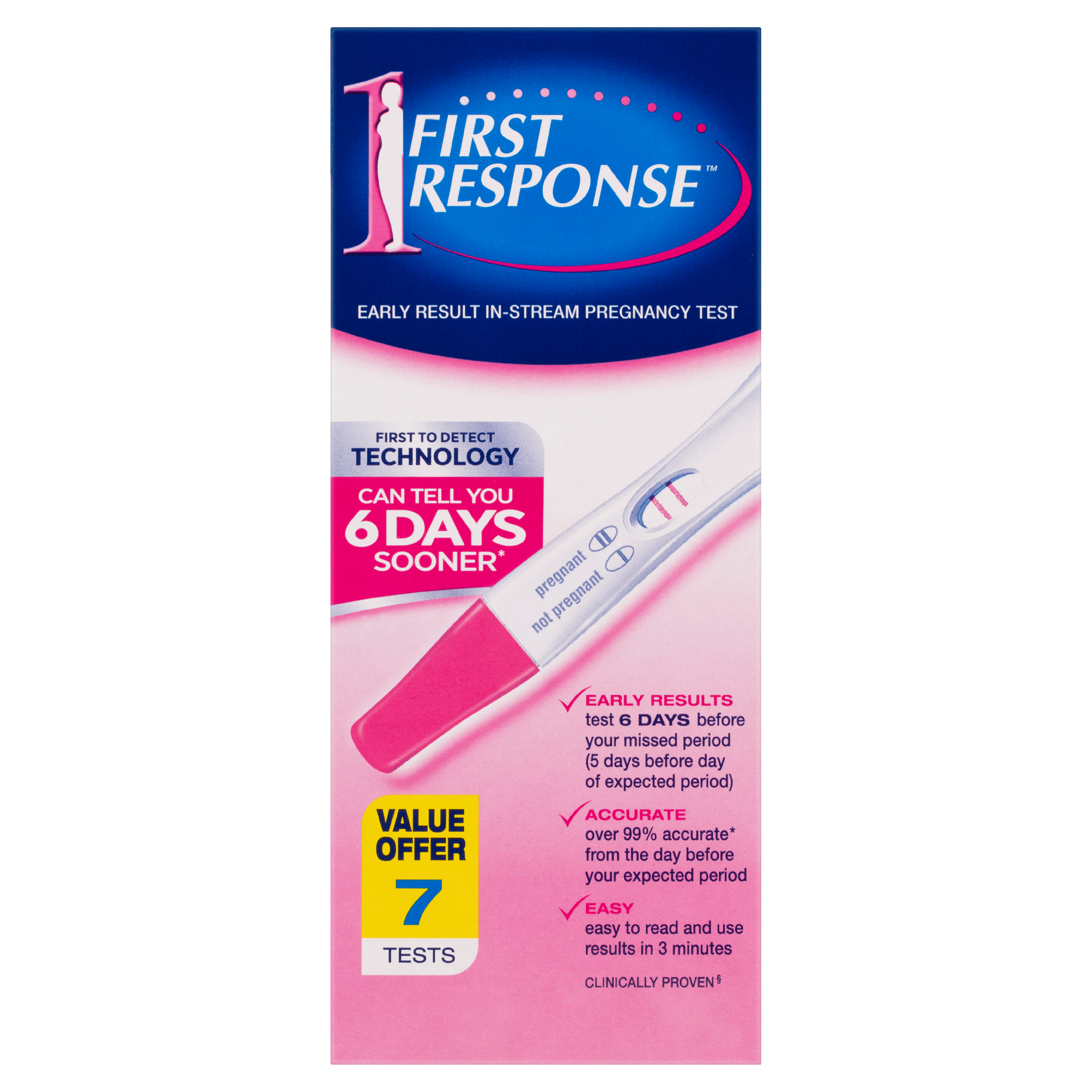 First Response Instream Pregnancy Test 7 Pack
