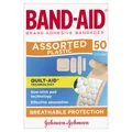 Band-Aid Brand Plastic Strips Assorted Shapes 50 Pack