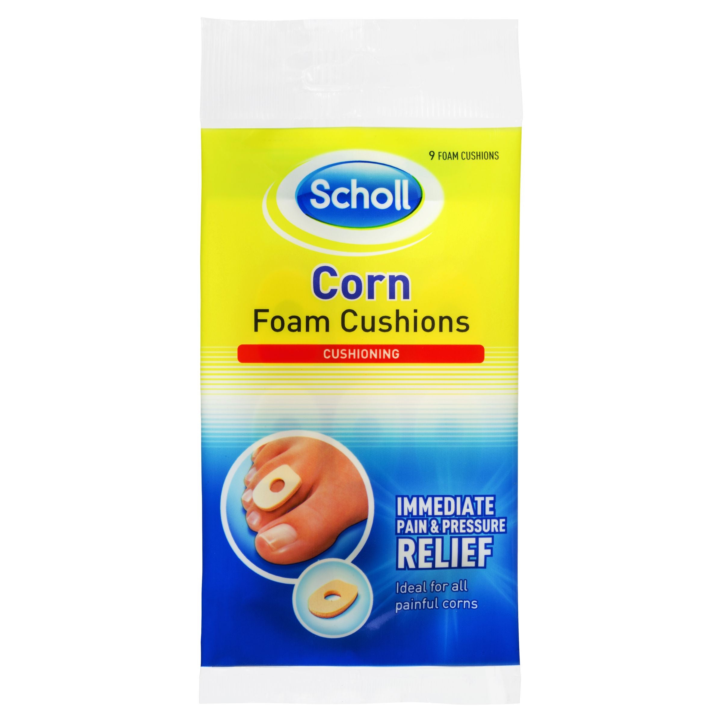 Scholl Corn Foam Cushion Pads Pain Relief
