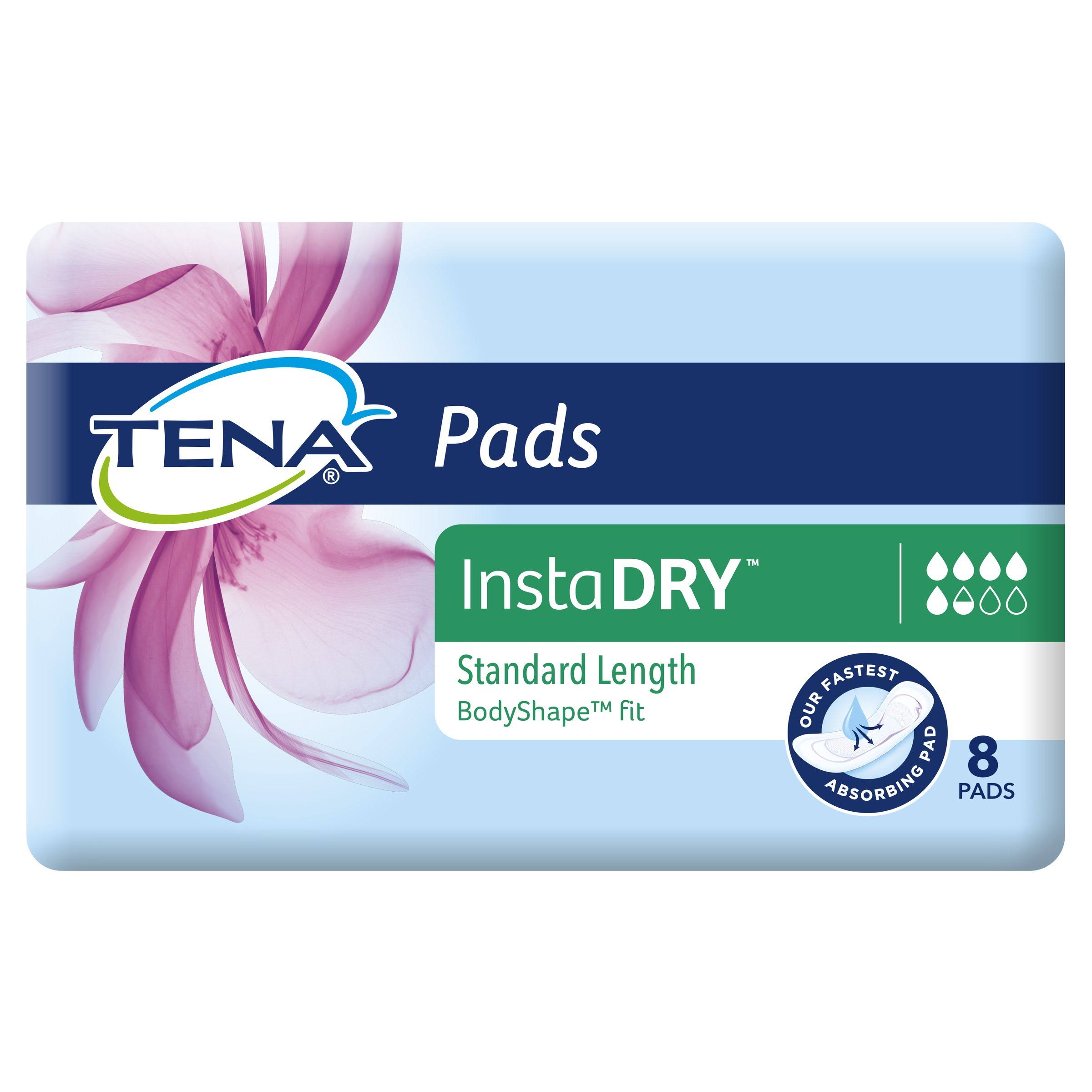 TENA Pads InstaDRY Standard Length 8 pack