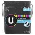 U by Kotex Regular Ultrathins Pads 14 Pack