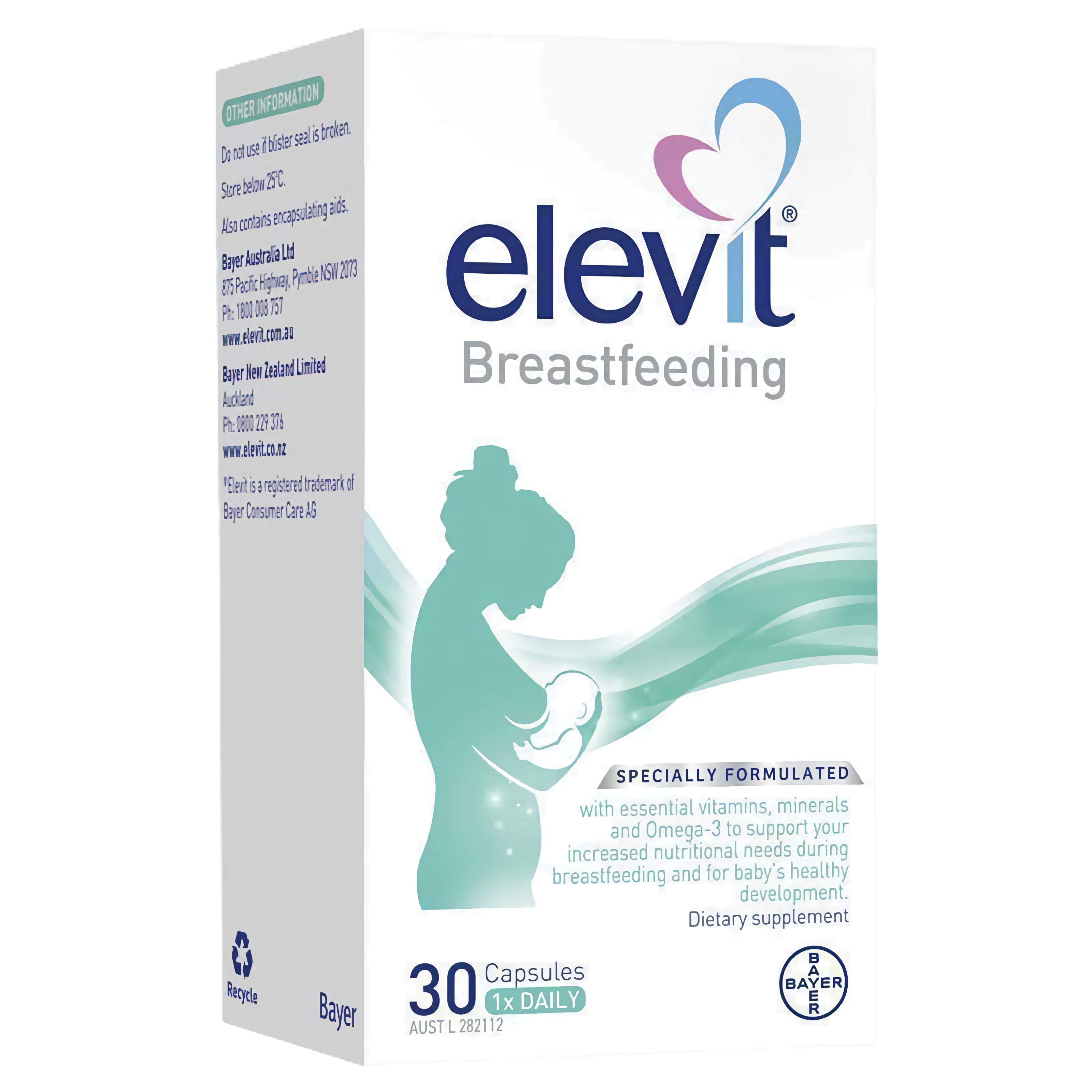 Bayer Elevit breastfeeding multivitamin - 30 capsules
