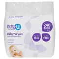 BabyU Baby Wipes 240 Pack
