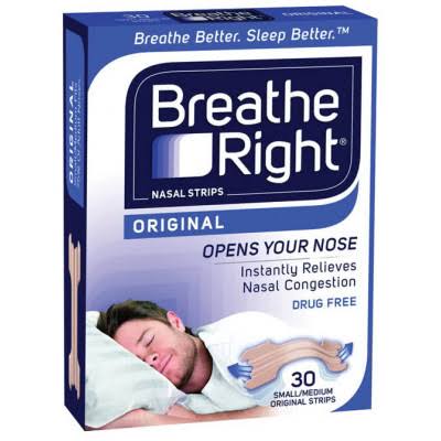 Breathe Right Nasal Strips Small/Med 30 Original Strips