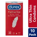 Durex Fetherlite Ultra Thin Condoms 10pk