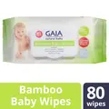 GAIA Natural Baby Bamboo Baby Wipes 80 Pack
