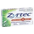 Zyrtec Rapid Acting Mini Tablets 10 Pack