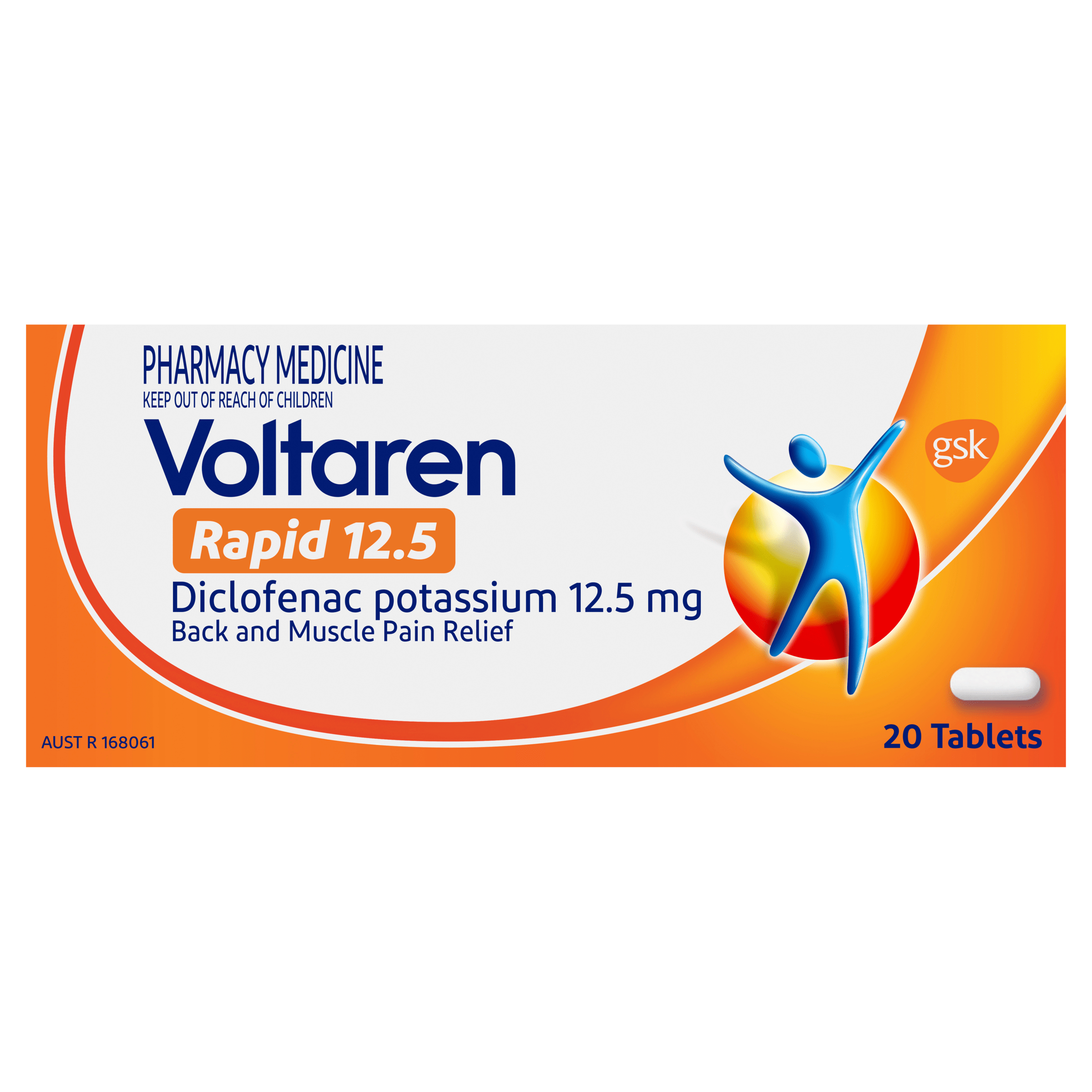 Voltaren Rapid 12.5 20 Tablets