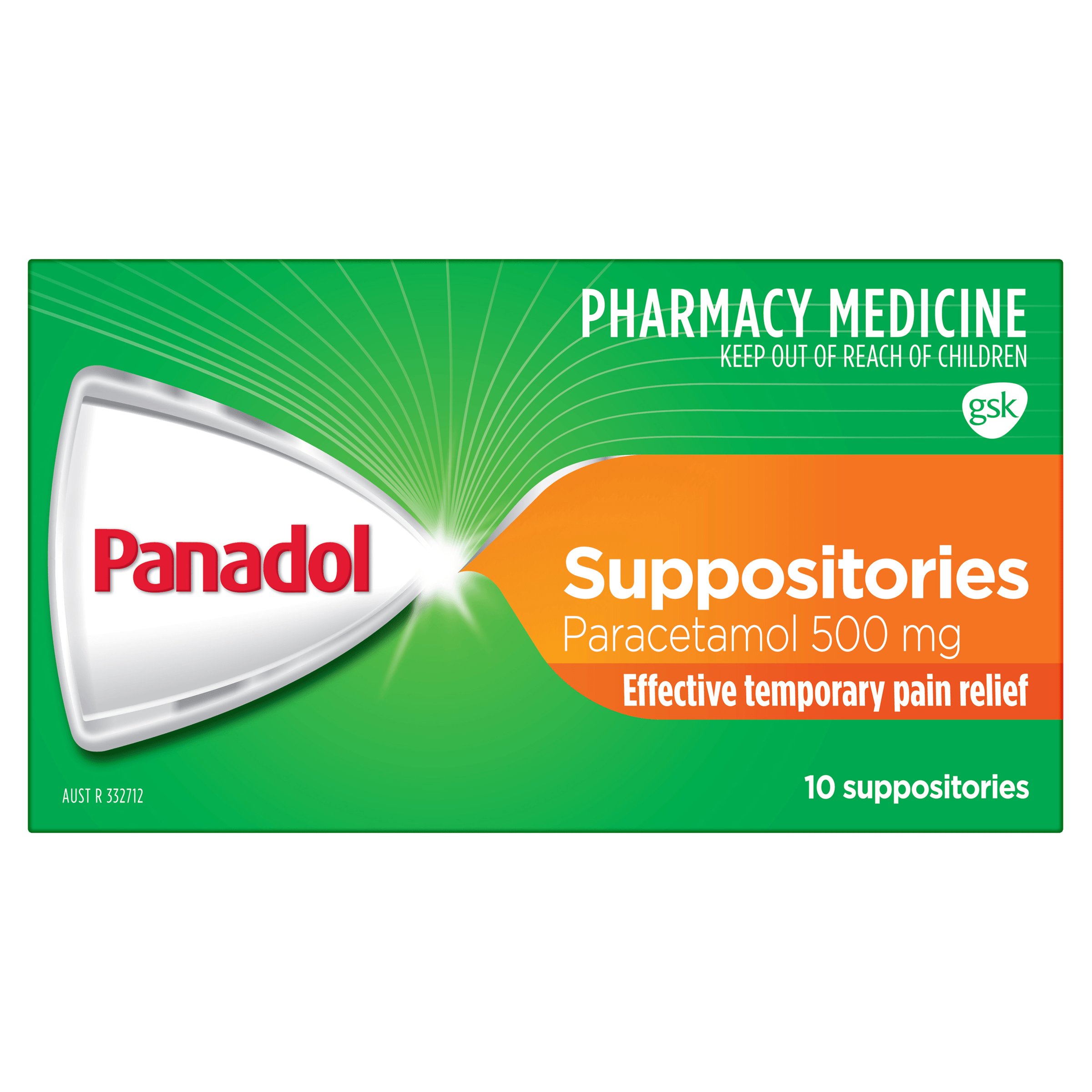 Panadol Pain Relief Suppositories 10 Pack