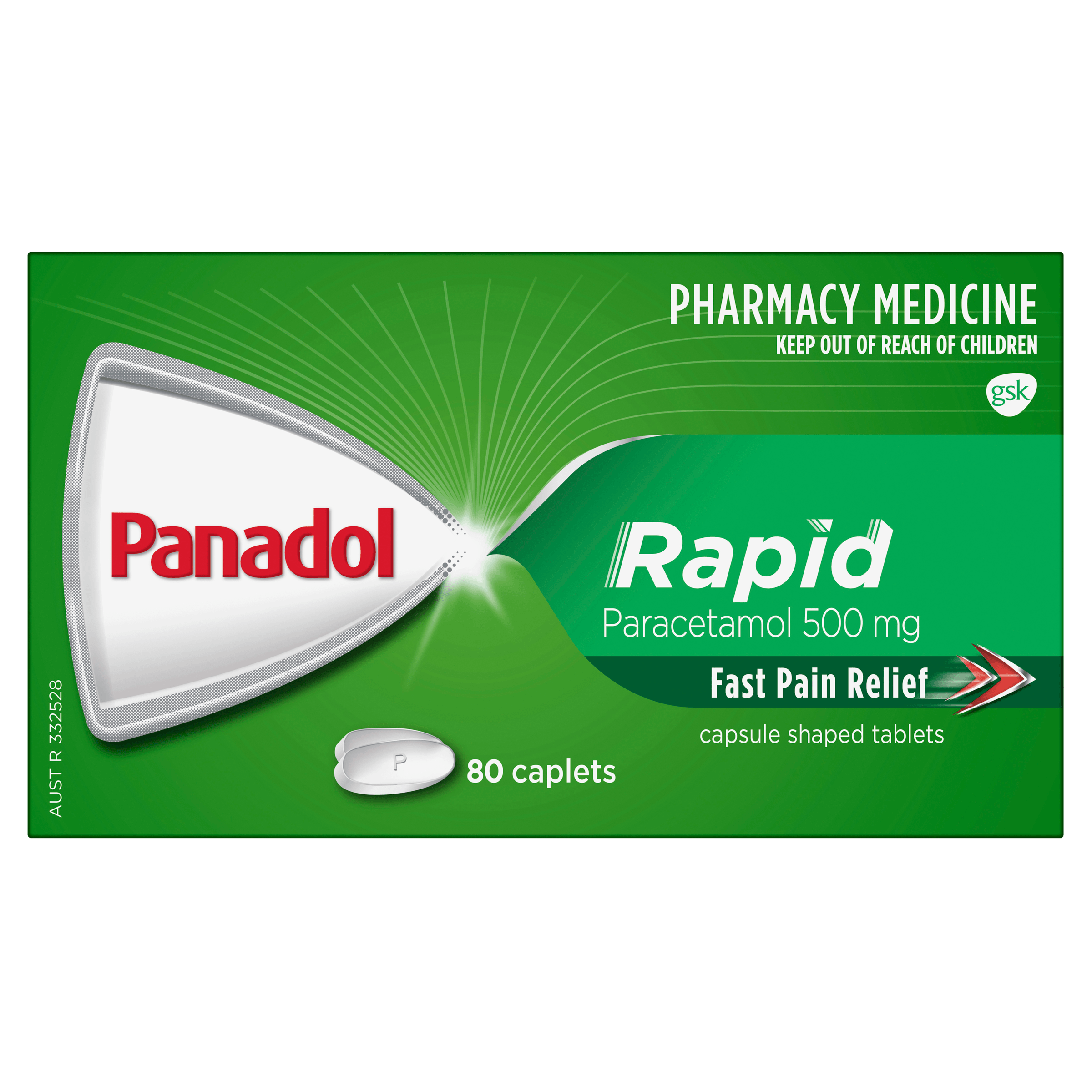 Panadol Rapid Pain Relief 80 Caplets