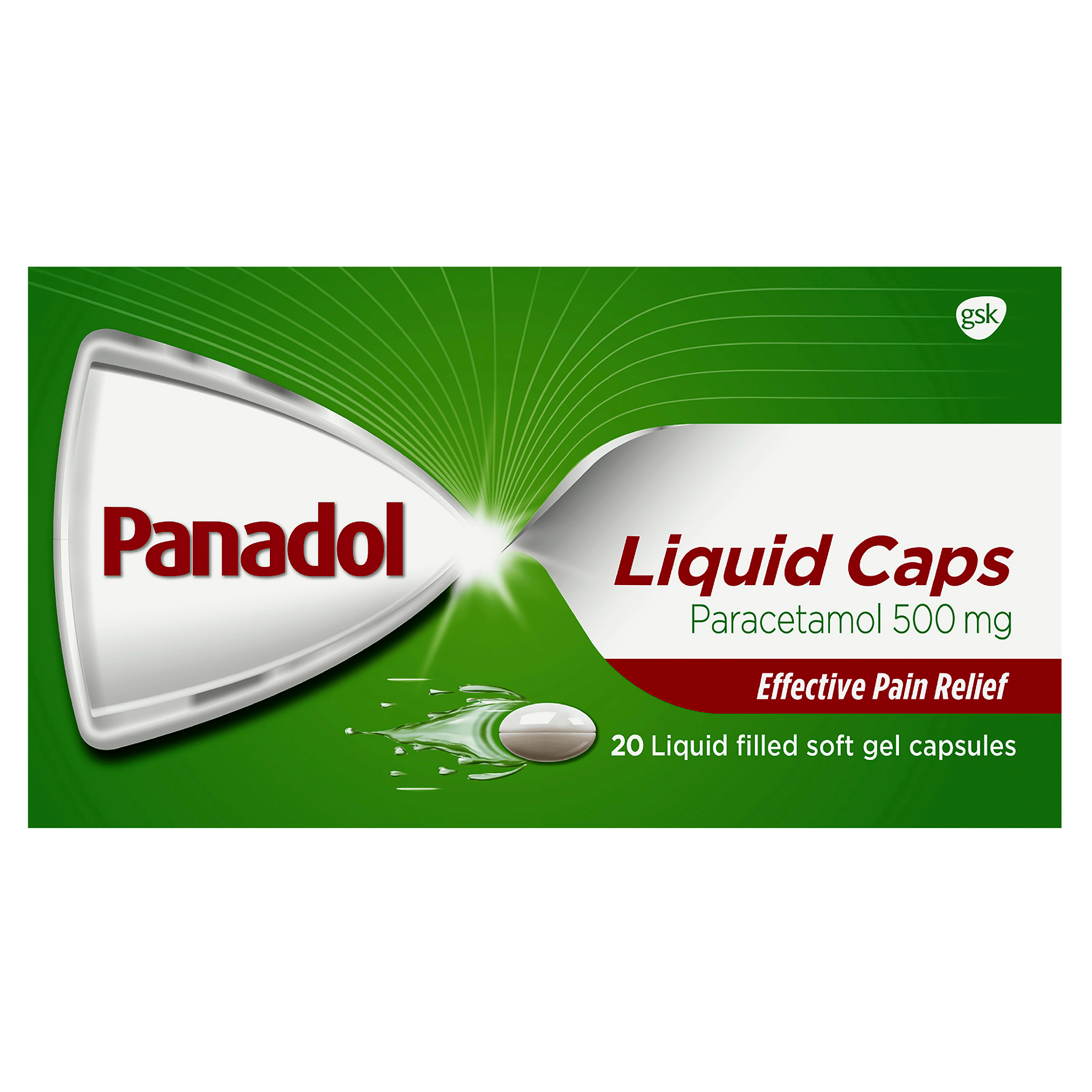 Panadol Pain Relief 20 Liquid Capsules