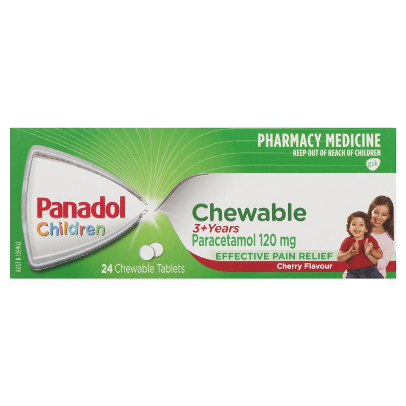 Panadol Children 3+ Years 24 Chewable Tablets