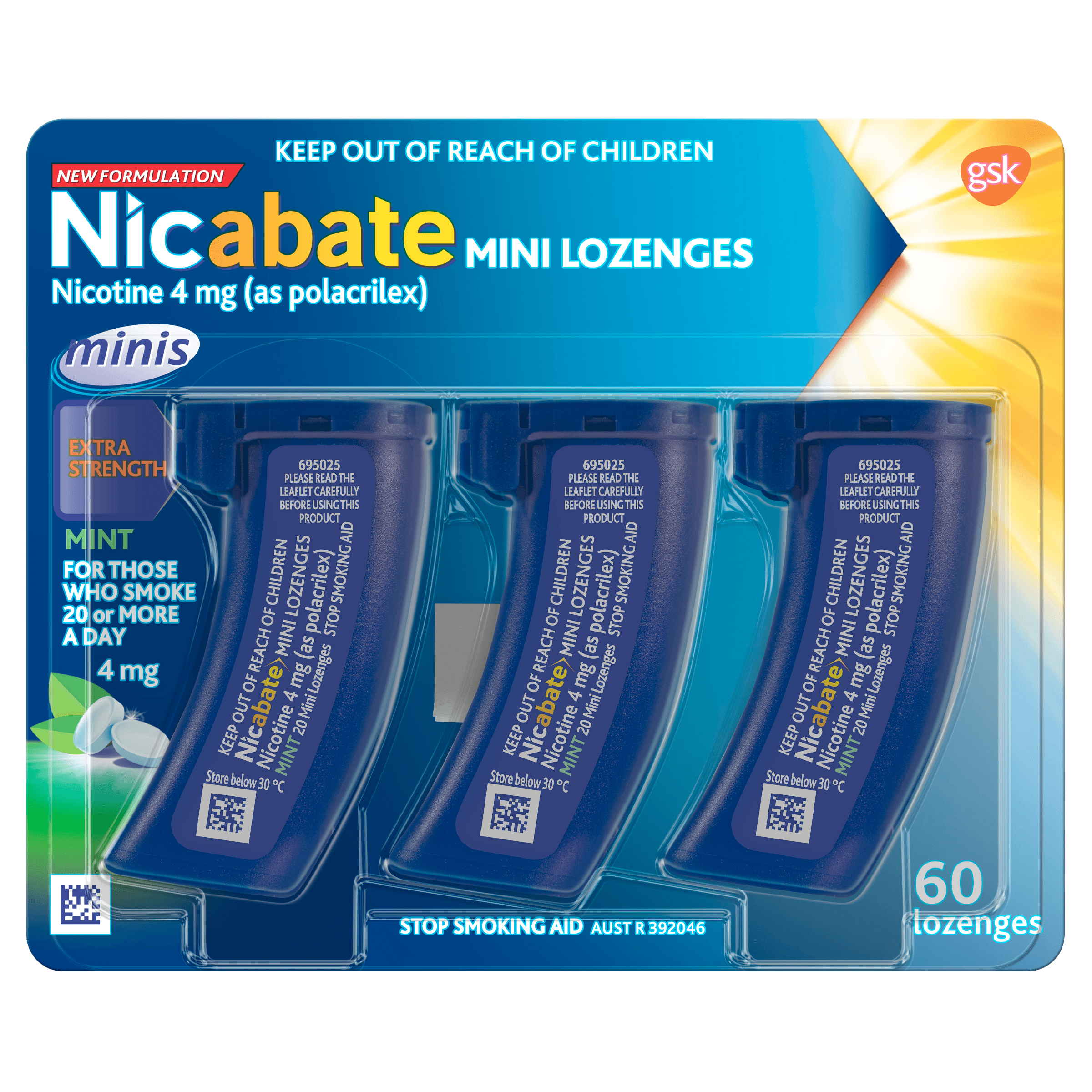 Nicabate Minis 4mg - 60 Lozenges