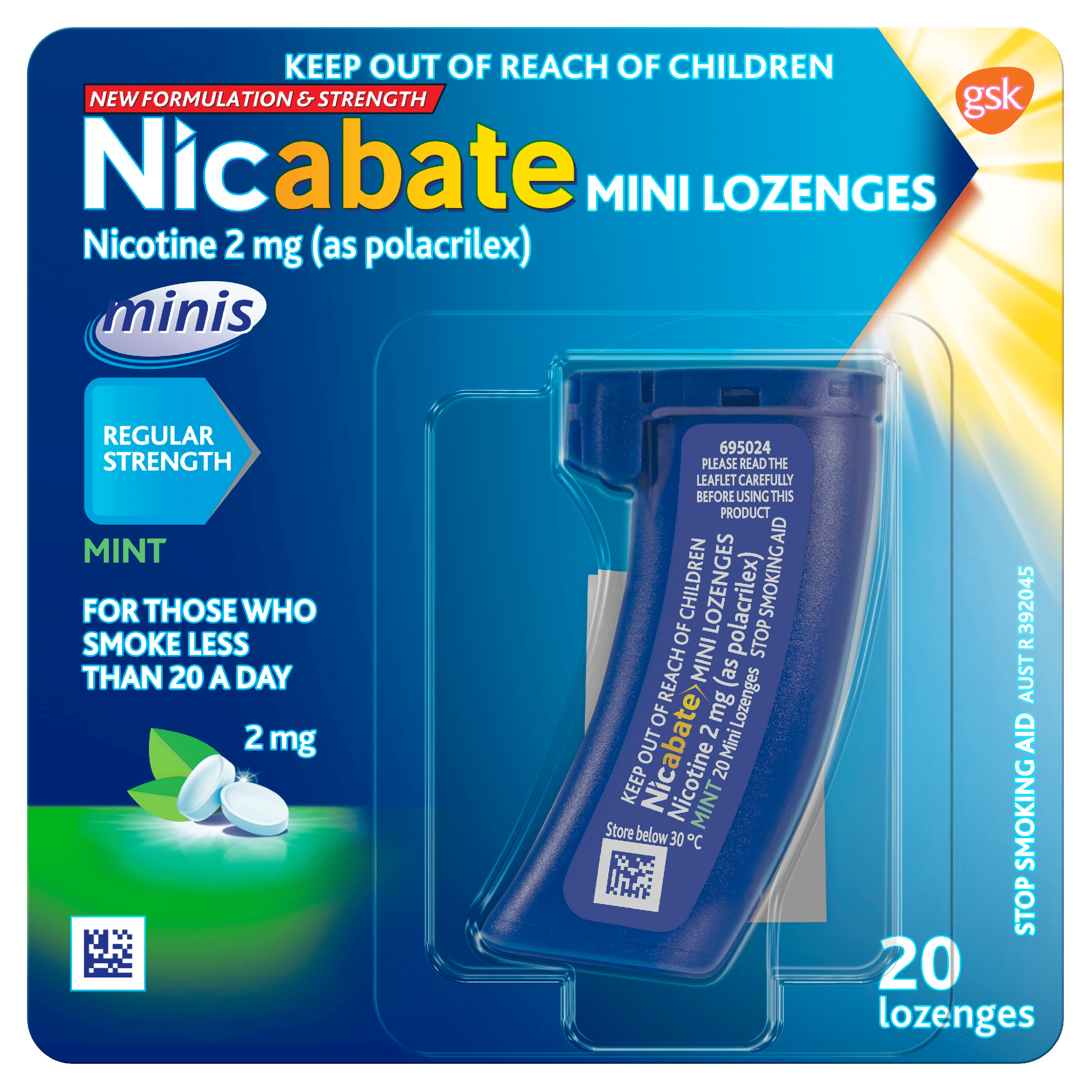 Nicabate Minis 2mg 20 Lozenges