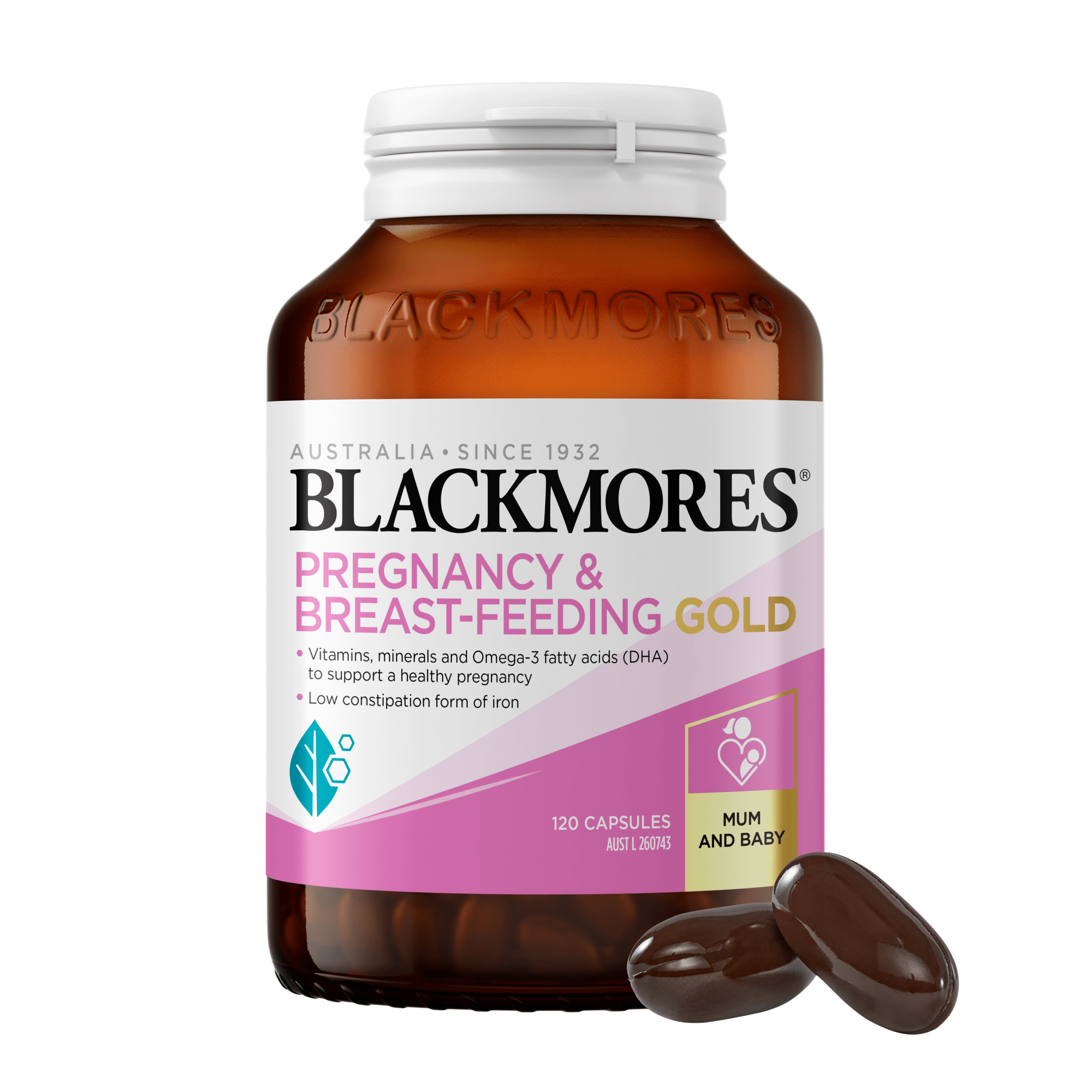 Blackmores Pregnancy and Breast-Feeding Gold - 120 Capsules
