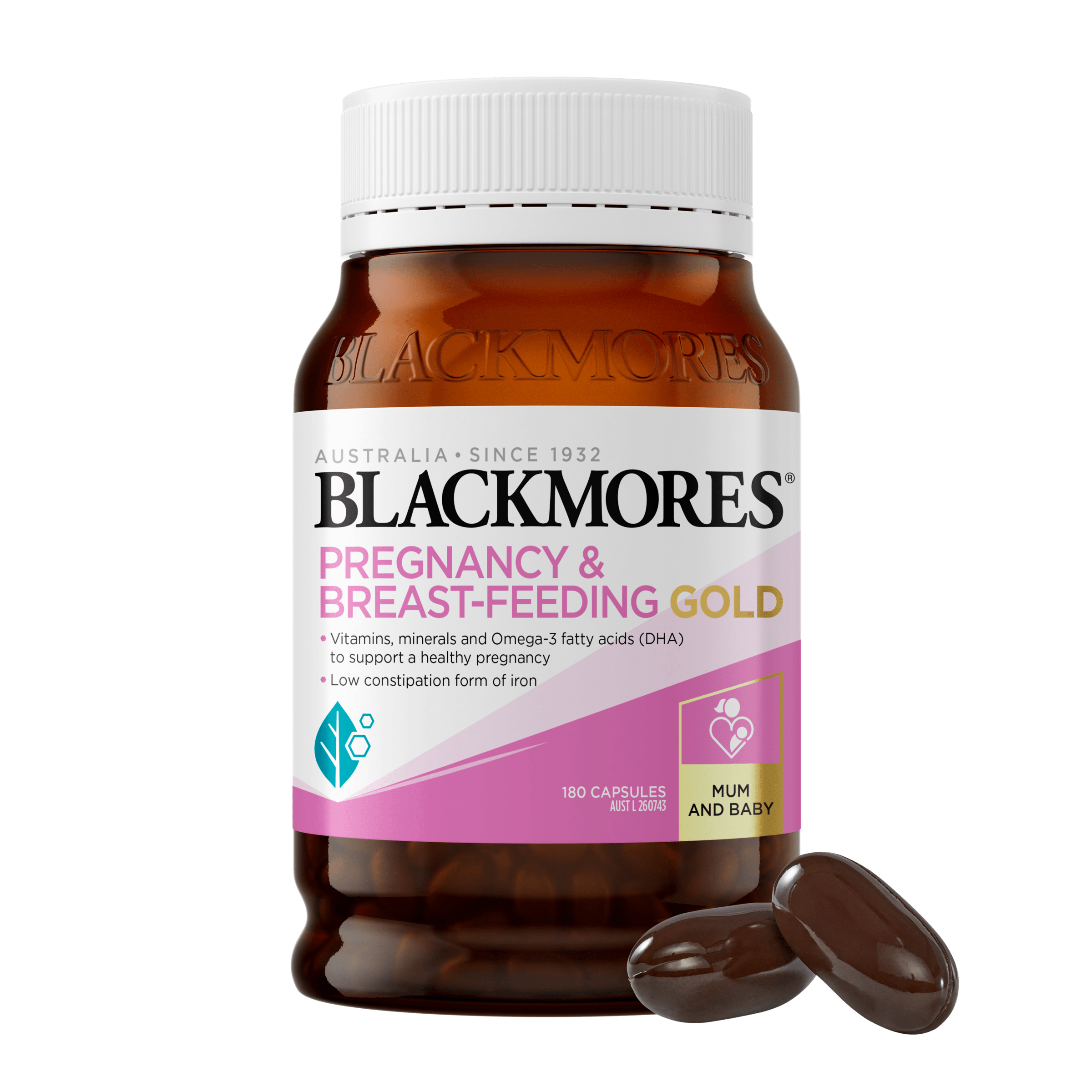 Blackmores Pregnancy and Breast-Feeding Gold - 180 Capsules