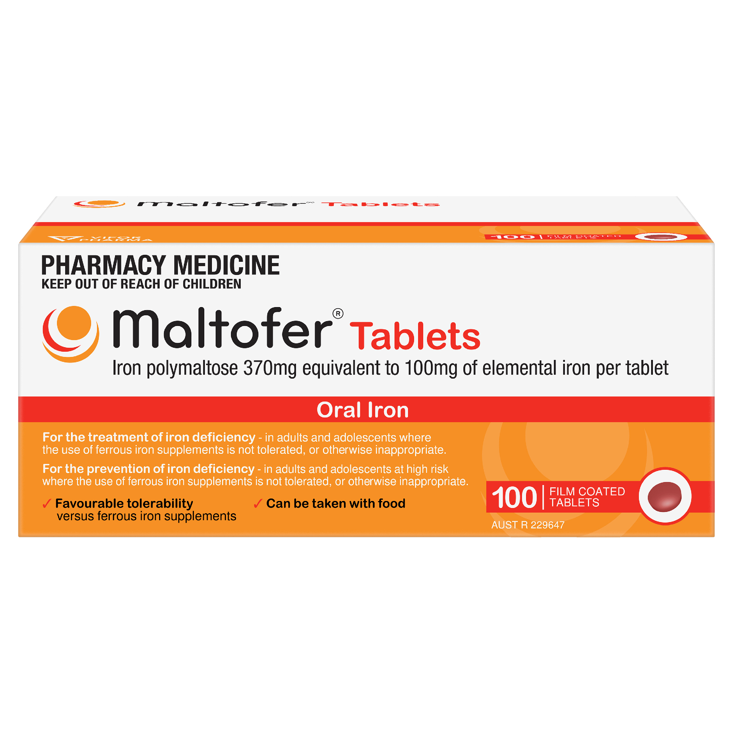 MALTOFER 100MG 100 TABLETS