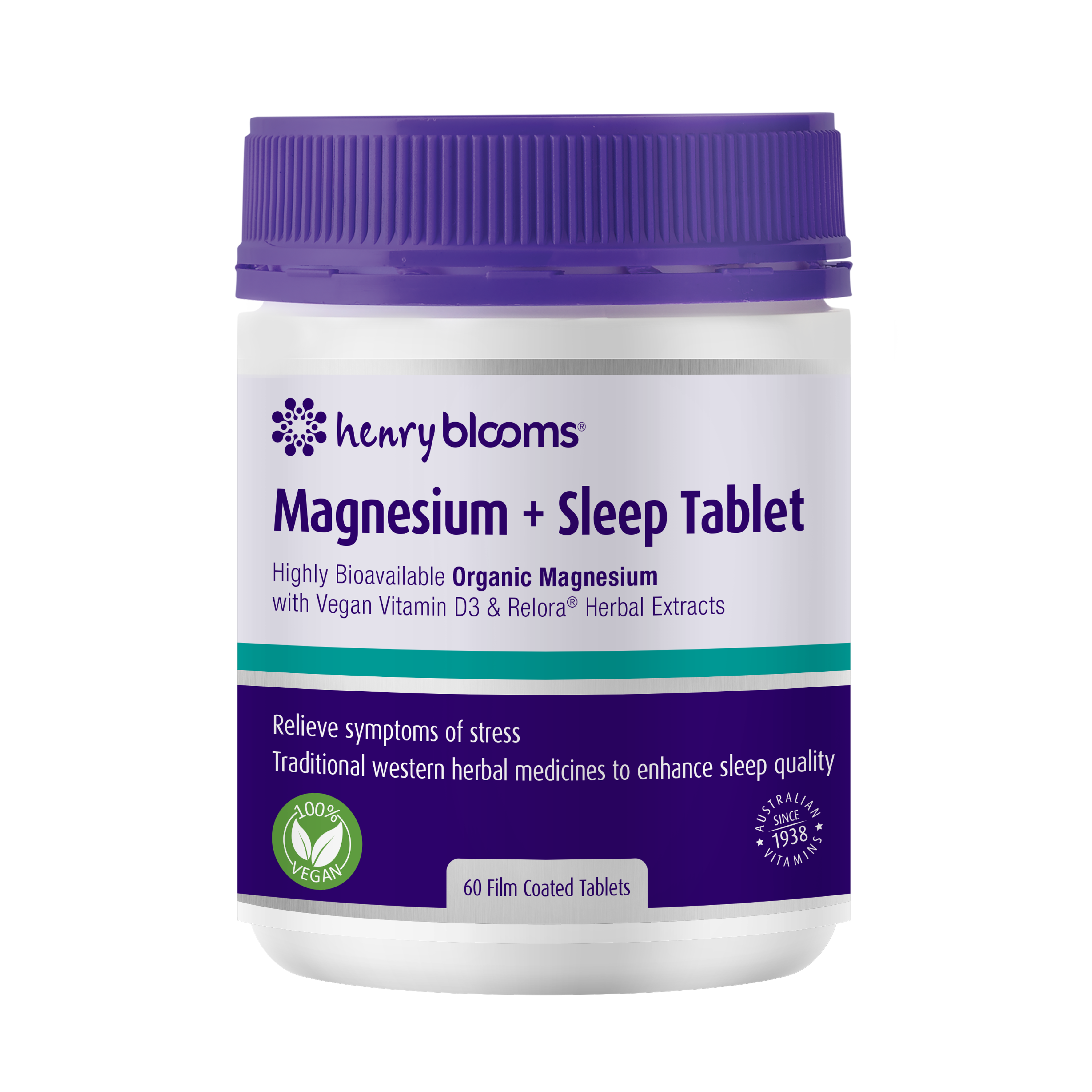 Henry Blooms Magnesium + Sleep 60 tabs